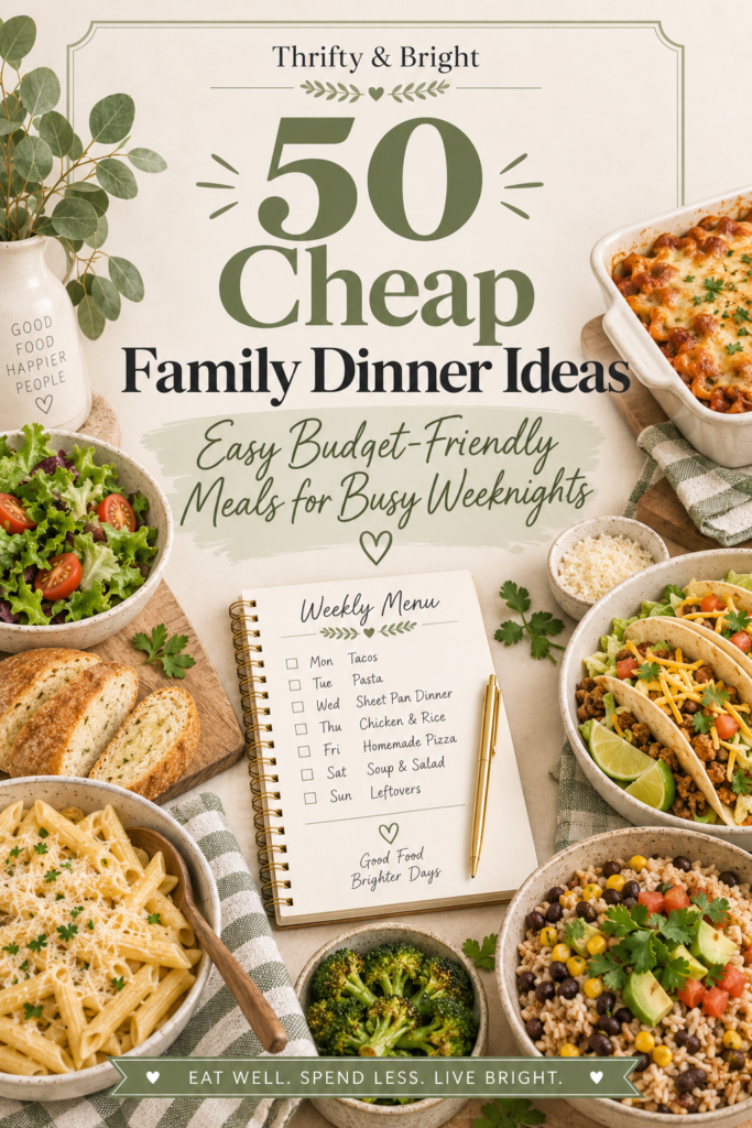 50 Cheap Family Dinner Ideas for Busy Weeknights