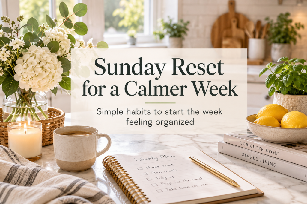 15 Sunday Reset Ideas for a Calmer, More Organized Week