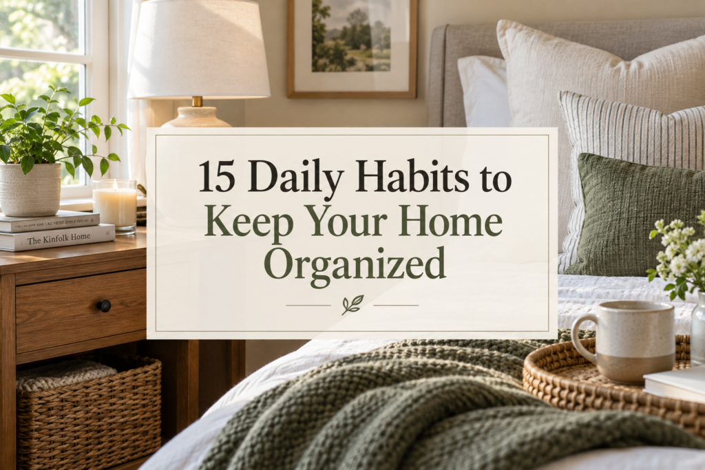 15 Daily Habits to Keep Your Home Organized Without Constant Cleaning