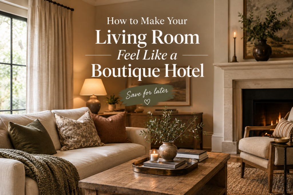 How to Make Your Living Room Feel Like a Boutique Hotel